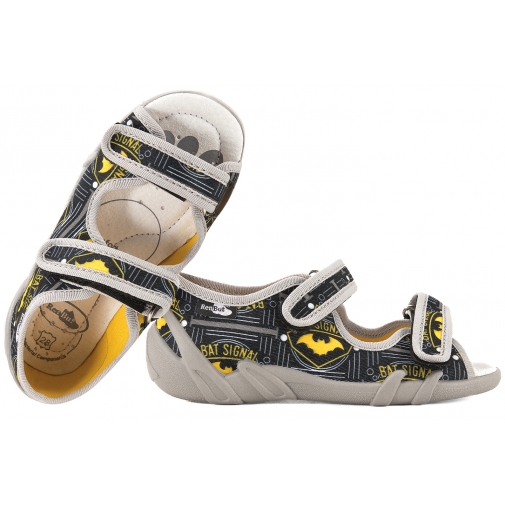 RENBUT 33-378 SANDAŁKI DOMOWE TEKSTYLNE CHŁOPIĘCE KAPCIE PAPCIE RZEPY