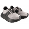 FILIPPO DP6785 PÓŁBUTY DAMSKIE SNEAKERSY NA PLATFORMIE SKÓRZANE szare