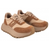FILIPPO DP6785 PÓŁBUTY DAMSKIE SNEAKERSY NA PLATFORMIE SKÓRZANE beż/rudy
