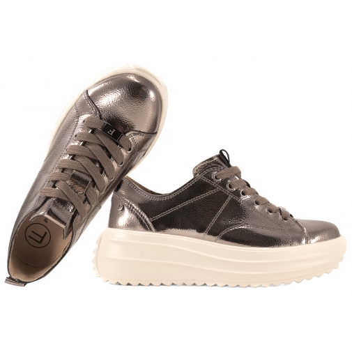 FILIPPO DP6795 PÓŁBUTY DAMSKIE SNEAKERSY NA PLATFORMIE SKÓRZANE miedziane