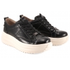 FILIPPO DP6795 PÓŁBUTY DAMSKIE SNEAKERSY NA PLATFORMIE SKÓRZANE czarne