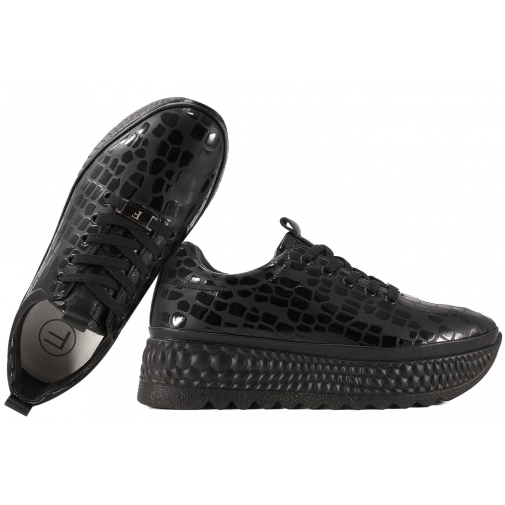 FILIPPO DP7284 PÓŁBUTY DAMSKIE SNEAKERSY NA PLATFORMIE SKÓRZANE LAKIERKI