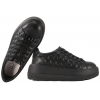 FILIPPO DP7285 PÓŁBUTY DAMSKIE SNEAKERSY NA PLATFORMIE SKÓRZANE czarne