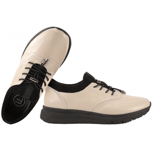 FILIPPO DP7117 PÓŁBUTY DAMSKIE SNEAKERSY SKÓRZANE beżowe