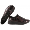 FILIPPO DP7117 PÓŁBUTY DAMSKIE SNEAKERSY SKÓRZANE LAKIEROWANE bordowe