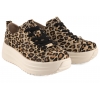 FILIPPO DP6795 PÓŁBUTY DAMSKIE SNEAKERSY NA PLATFORMIE SKÓRZANE leopard