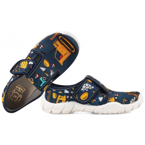 RAWEKS BORYS B22 TEKSTYLNE CHŁOPIĘCE DOMOWE KAPCIE PAPCIE skóra wkładka