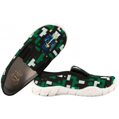 RAWEKS KRZYŚ K6 TEKSTYLNE CHŁOPIĘCE DOMOWE KAPCIE PAPCIE skóra wkładka