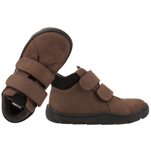 MAZUREK 1376 TRZEWIKI DZIECIĘCE PÓŁBUTY BAREFOOT SKÓRA c.brąz