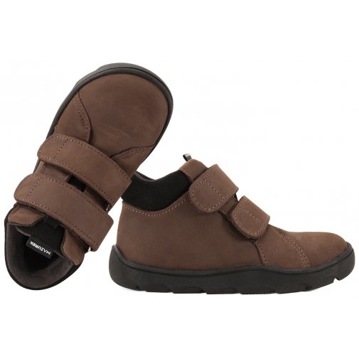 MAZUREK 1376 TRZEWIKI DZIECIĘCE PÓŁBUTY BAREFOOT SKÓRA c.brąz