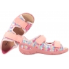 BEFADO 063X033 SANDAŁKI DZIEWCZĘCE DOMOWE TEKSTYLNE KAPCIE PAPCIE WKŁ.SKÓRA