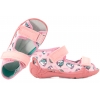 BEFADO 342P070 SANDAŁKI TEKSTYLNE DZIEWCZĘCE DOMOWE KAPCIE PAPCIE WKŁ.SKÓRA
