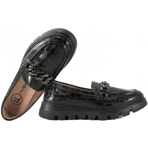 FILIPPO DP6467 PÓŁBUTY DAMSKIE MOKASYNY SKÓRZANE LAKIERKI czarne