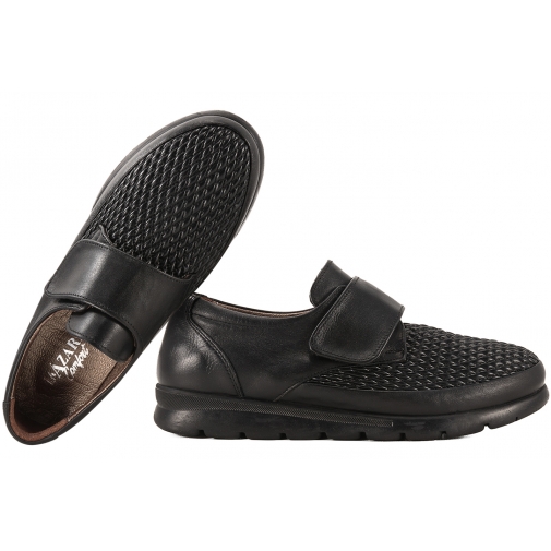 LaAzaria 260603 ELASTYCZNE PÓŁBUTY DAMSKIE SKÓRZANE Z RZEPEM