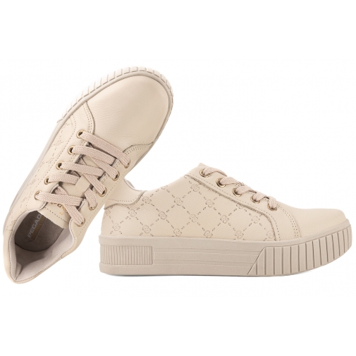 PEGADA 212510-02 PÓŁBUTY DAMSKIE SKÓRZANE beżowe