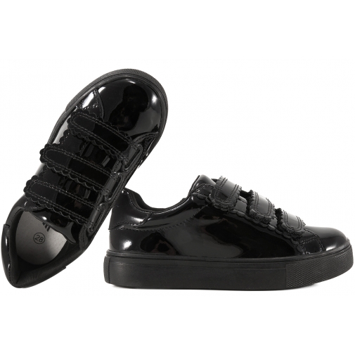 BARTEK 8300731 PÓŁBUTY DZIEWCZĘCE LAKIERKI TRZEWIKI SKÓRA czarne