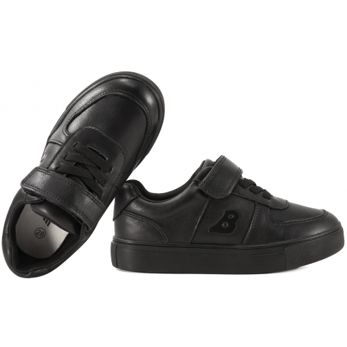 BARTEK 8600451 PÓŁBUTY DZIECIĘCE TRZEWIKI TRAMPKI SKÓRZANE czarne