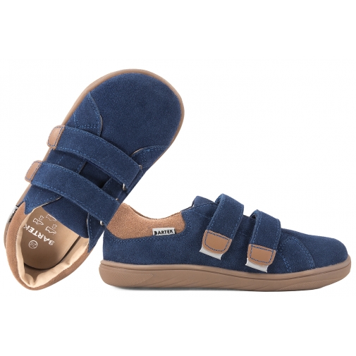 BARTEK 8600366 BAREFOOT PÓŁBUTY DZIECIĘCE TRZEWIKI SKÓRA granatowe
