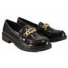 S.BARSKI HY52-539 MOKASYNY DAMSKIE PÓŁBUTY LORDSY LAKIERKI czarne