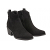 S.BARSKI HY52-537 AŻUROWE BOTKI DAMSKIE KOWBOJKI ZAMSZOWE EKO czarne