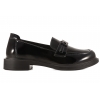 LORETTA VITALE W9926 MOKASYNY DAMSKIE PÓŁBUTY SKÓRZANE LAKIEROWANE czarne