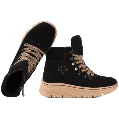 FILIPPO DBT7290 TRZEWIKI ZIMOWE BOTKI DAMSKIE OCIEPLANE ZAMSZOWE czarne