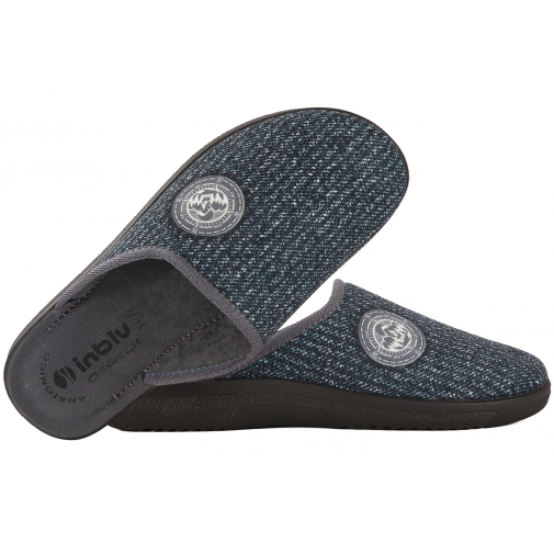 INBLU DG-16 TEKSTYLNE DOMOWE MĘSKIE KAPCIE PAPCIE KLAPKI PU