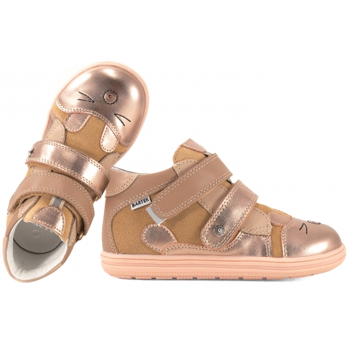 BARTEK 8631178 BAREFOOT PÓŁBUTY DZIEWCZĘCE TRZEWIKI SKÓRA RZEPY