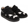 BARTEK 8632061 BAREFOOT TRZEWIKI DZIECIĘCE PÓŁBUTY SKÓRA RZEPY czarne