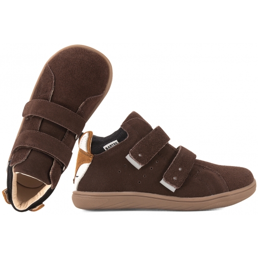 BARTEK 8631863 BAREFOOT TRZEWIKI DZIECIĘCE PÓŁBUTY SKÓRA RZEPY zamszowe