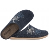 INBLU GF-30 DOMOWE DAMSKIE KAPCIE PAPCIE KLAPKI PU FILC granatowe
