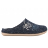 INBLU GF-30 DOMOWE DAMSKIE KAPCIE PAPCIE KLAPKI PU FILC granatowe