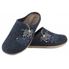 INBLU GF-30 DOMOWE DAMSKIE KAPCIE PAPCIE KLAPKI PU FILC granatowe