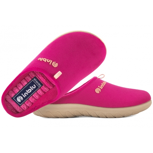 INBLU ET-37 TEKSTYLNE DOMOWE DAMSKIE KAPCIE KLAPKI PAPCIE PU