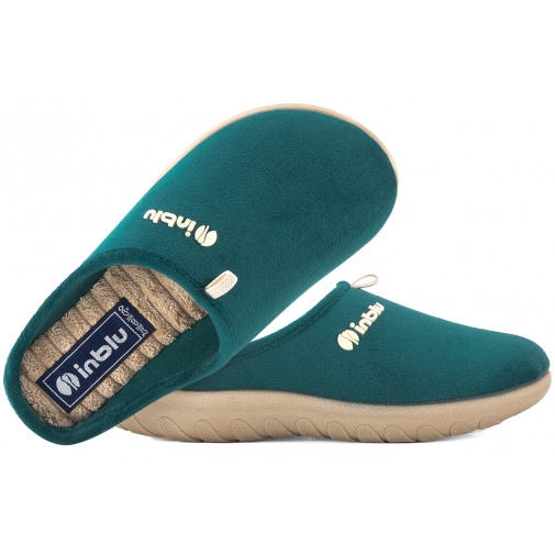 INBLU ET-37 TEKSTYLNE DOMOWE DAMSKIE KAPCIE KLAPKI PAPCIE PU