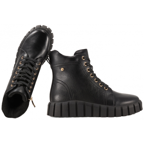 POTOCKI 25-19316BK TRZEWIKI OCIEPLANE DAMSKIE BOTKI ZIMOWE TRAPERKI EKO