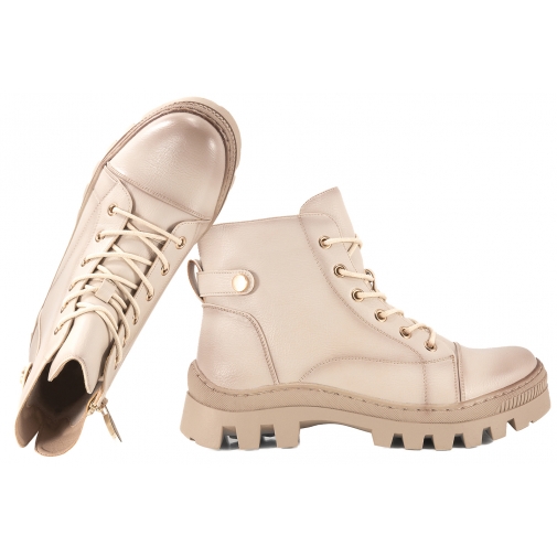 POTOCKI 25-19317BG TRZEWIKI OCIEPLANE DAMSKIE BOTKI TRAPERKI EKO