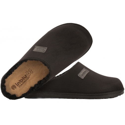 INBLU CS-45 TEKSTYLNE DOMOWE DAMSKIE KAPCIE PAPCIE KLAPKI czarne