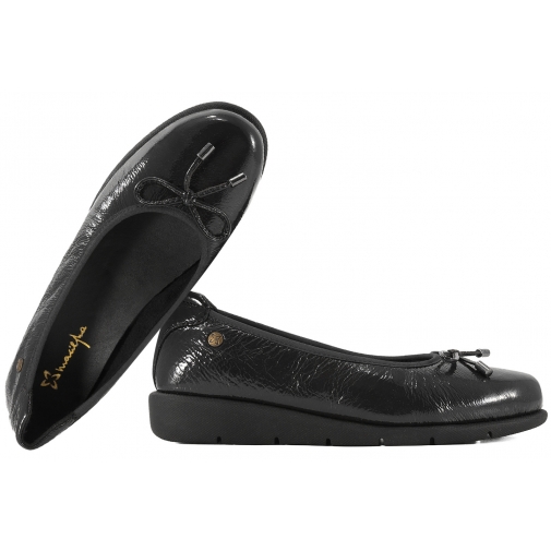 MACIEJKA P6504-02/00-8 BALERINKI DAMSKIE PÓŁBUTY BALERINY LAKIERKI czarne