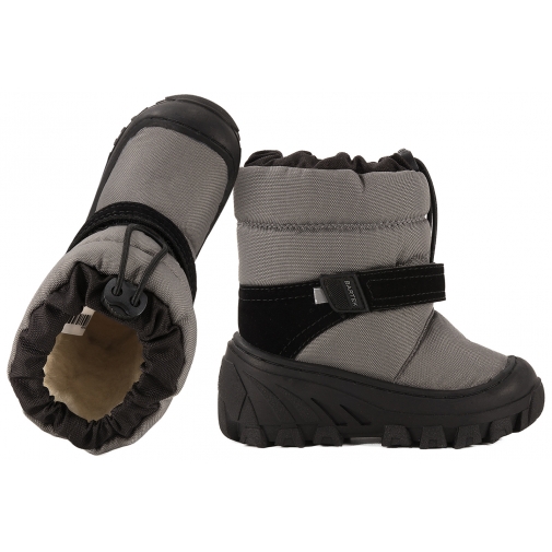 BARTEK 11687010 ŚNIEGOWCE DZIECIĘCE KOZACZKI OCIEPLANE ZIMOWE szare