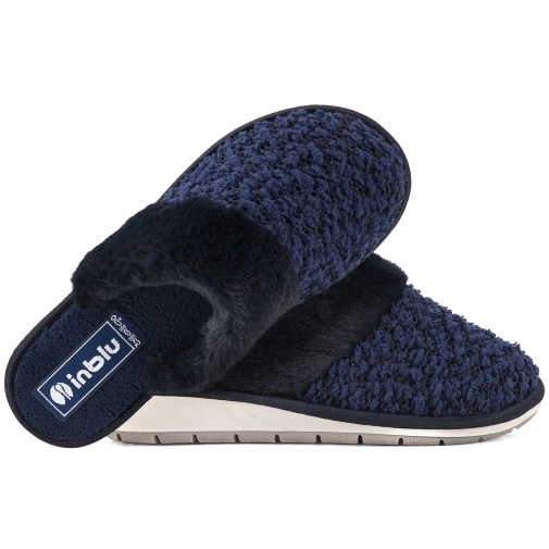 INBLU LB-109 TEKSTYLNE DOMOWE DAMSKIE KAPCIE PAPCIE KLAPKI PU