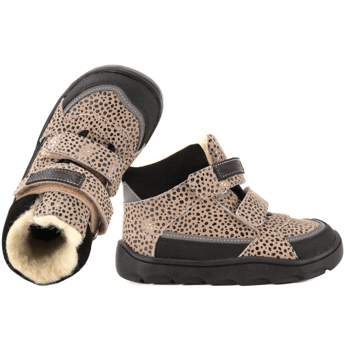 EMEL EV2809-3 BAREFOOT TRZEWIKI ZIMOWE OCIEPLANE WEŁNA WODOODPORNE MEMBRANA