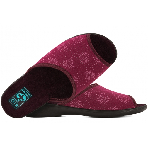 ADANEX 29783 TEKSTYLNE DOMOWE DAMSKIE KLAPKI KAPCIE PAPCIE BIO PU
