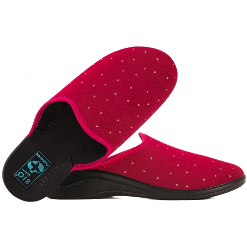 ADANEX 29859 TEKSTYLNE DOMOWE DAMSKIE KAPCIE PAPCIE KLAPKI KOTURN BIO PU