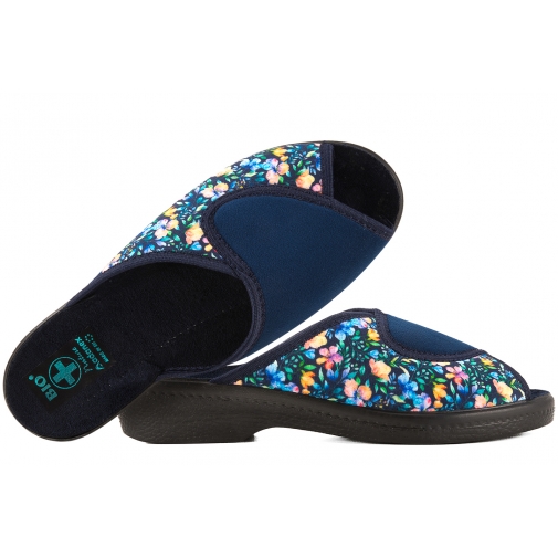 ADANEX 29818 TEKSTYLNE DOMOWE DAMSKIE KAPCIE PAPCIE KLAPKI KOTURN BIO PU