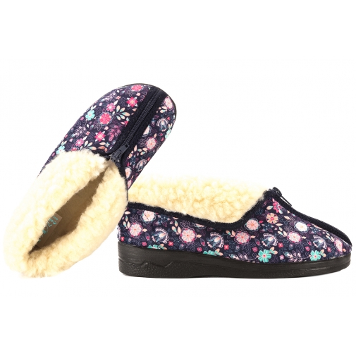 ADANEX 29847 BAMBOSZE Z WEŁNĄ KAPCIE PAPCIE DOMOWE PEŁNE BIO PU