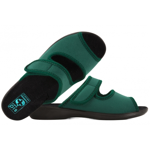 ADANEX 29889 TEKSTYLNE DOMOWE DAMSKIE KAPCIE PAPCIE KLAPKI RZEP BIO PU