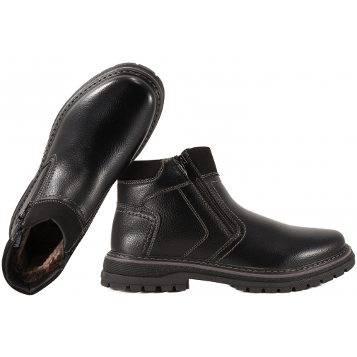 VANHORN 25-71317BK TRZEWIKI ZIMOWE OCIEPLANE MĘSKIE KOZAKI czarne