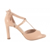 BRAVO MODA 1858 SANDAŁY DAMSKIE SZPILKI SKÓRZANE beżowe