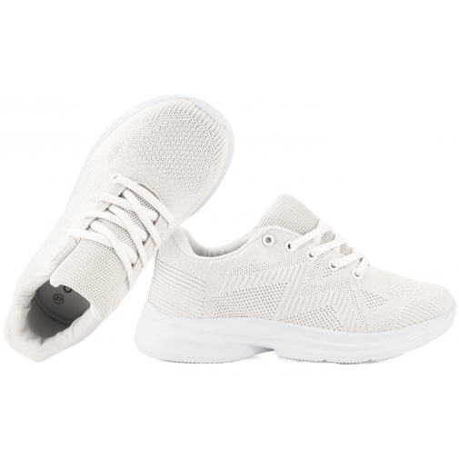 ATLETICO XY-14301 BUTY SPORTOWE SNEAKERSY MŁODZIEŻOWE DAMSKIE białe